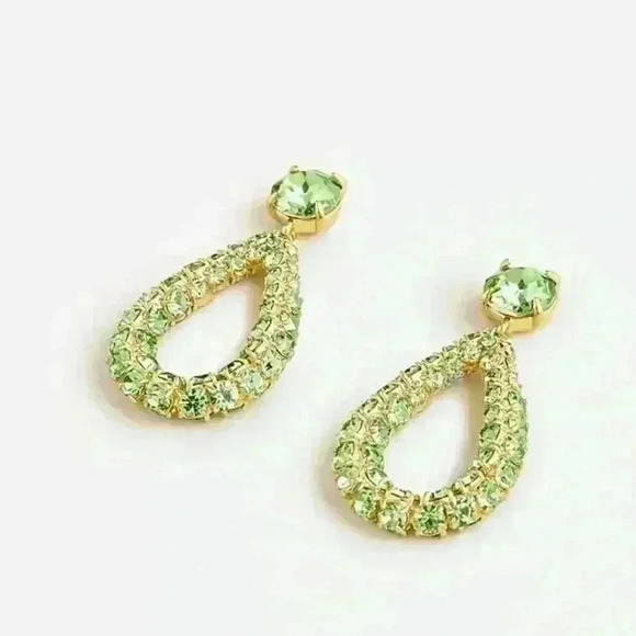 J Crew Faceted Crystal Teardrop Earrings - Picture 1 of 2